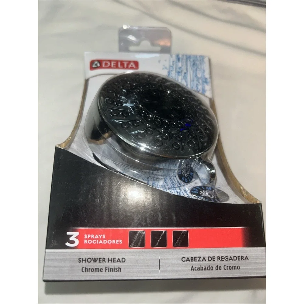 Delta 3-Spray 3-5/8 Single‎ Fixed Shower Head Chrome 75301